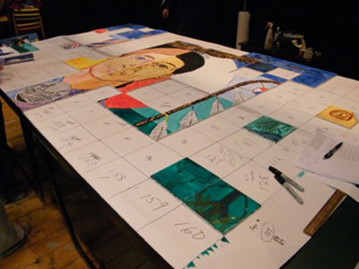 Kelliher School mosaic in progress