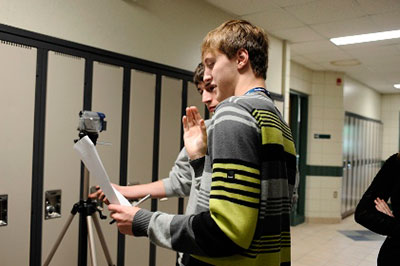 Students learn to make their own films at the YFF's High School Student Day