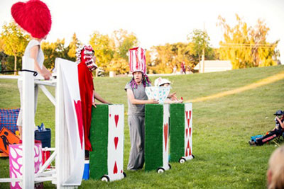 Louisa Ferguson, Dalton Lightfoot, Joel Bernbaum and Kristen Holfeuer in Alice in Wonderland