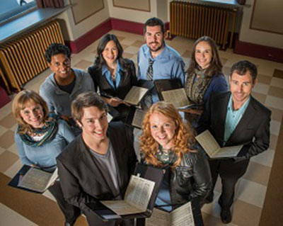 musica intima, an eight-person vocal chamber ensemble. Photo: Wendy D Photography.