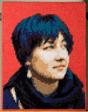 Megan Morman - Nicole (2008). Plastic canvas, yarn (mixed fibres).