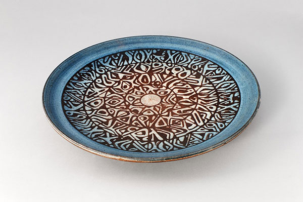 Hansen-Ross Pottery - Platter (1972), stoneware, glaze