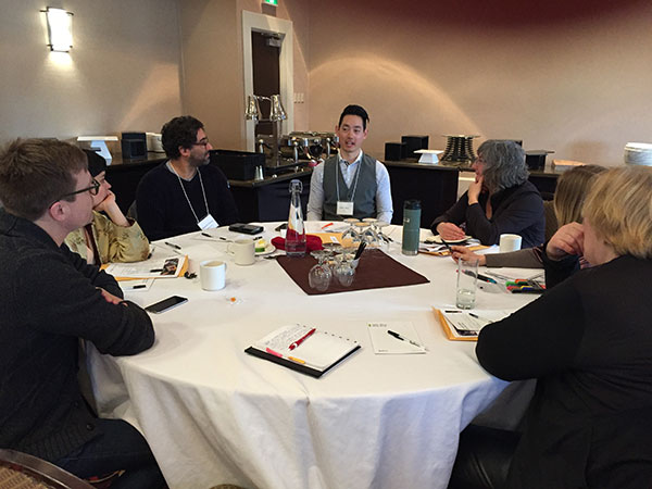Albert Jame leads a roundtable discussion