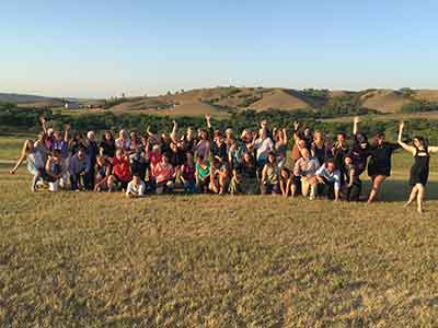 Sage Hill writers in the Qu'Appelle Valley, summer 2017