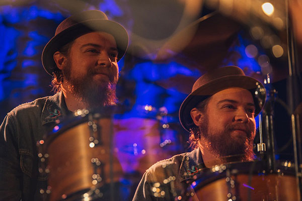 Stephen Leidal at the drums
