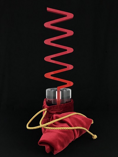Marie Lannoo - North, South, West, East - Nothing, Something, Wavelengths, Everything (2019). Mixed media: painted aluminum, acrylic, fabric, cord.