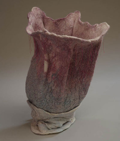 SubAqueous Gentiana I - A fibre sculpture by June Jacobs