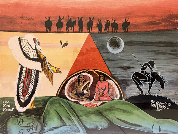 Ron Ewenin Wapemoose artwork - The Red Road