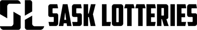 Sask Lotteries logo (black and white)